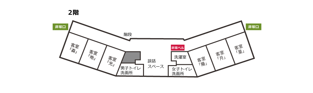 2階のフロアマップ